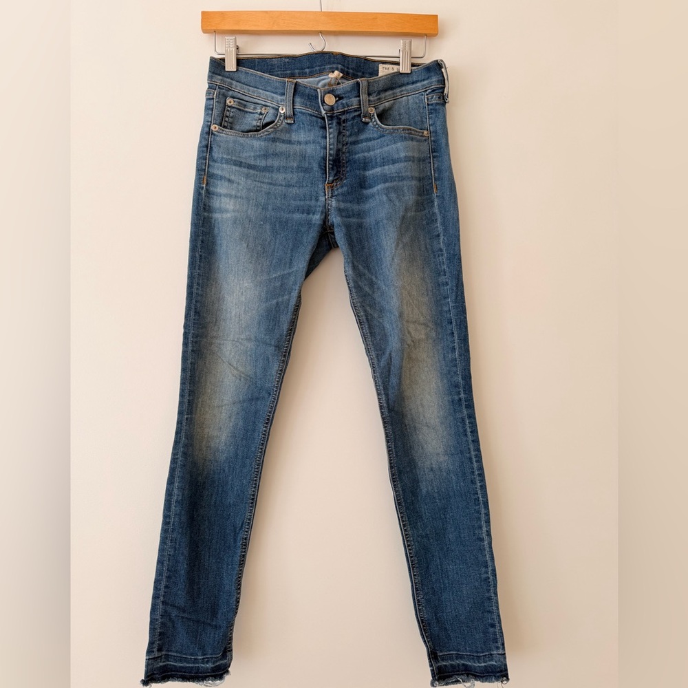 Rag & Bone Ankle Skinny Jeans Size 28 Medium Wash Stretch Denim